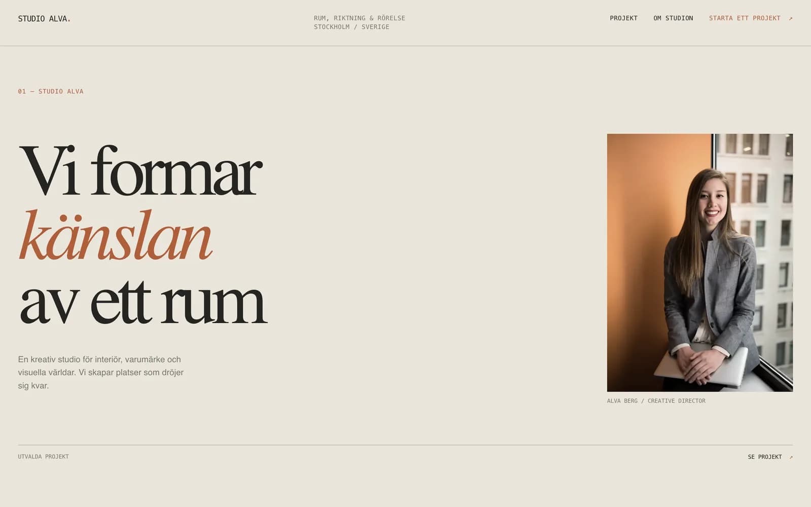 Concept website for a spatial design studio