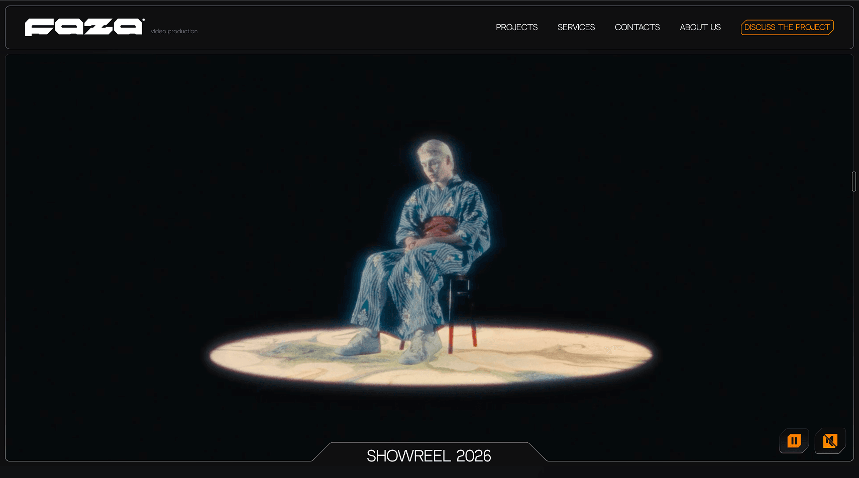 FAZA Production website project showcase