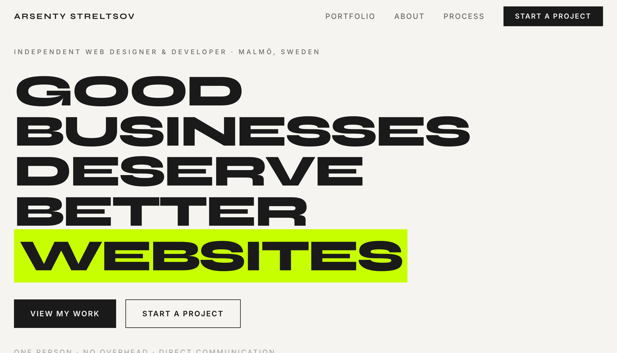 arsentystreltsov.com homepage